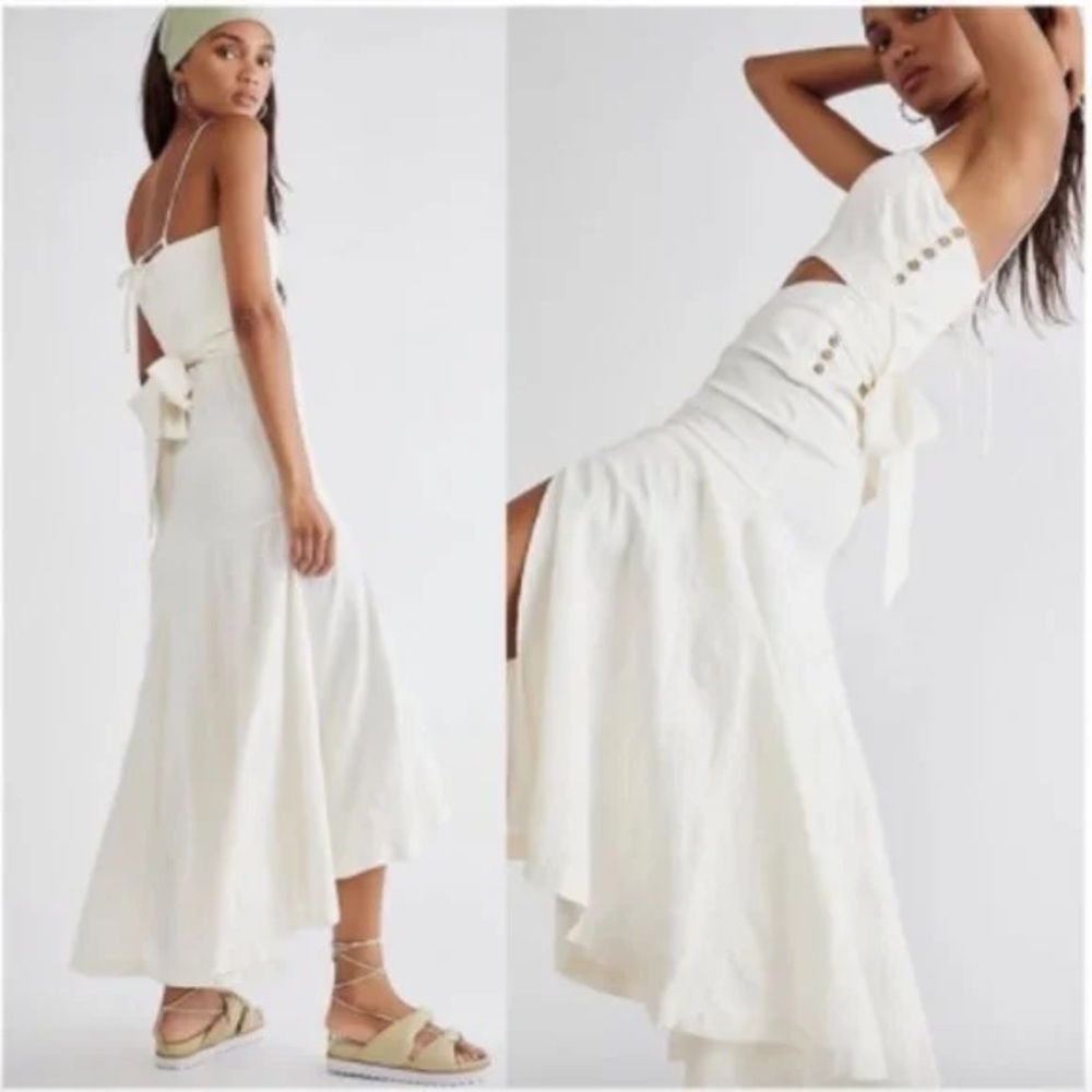 Free People Asymmetrical White Dress